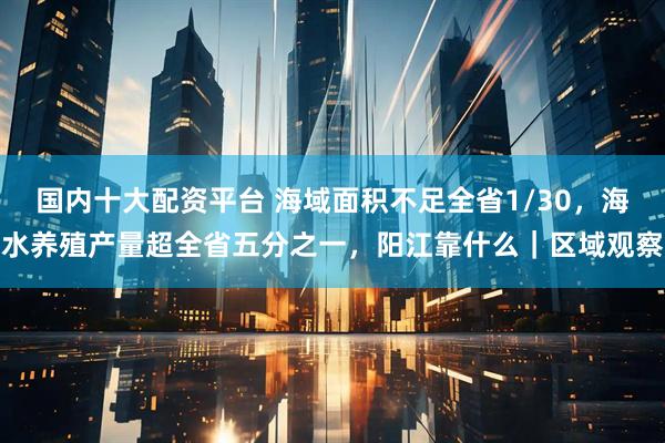 国内十大配资平台 海域面积不足全省1/30，海水养殖产量超全省五分之一，阳江靠什么｜区域观察